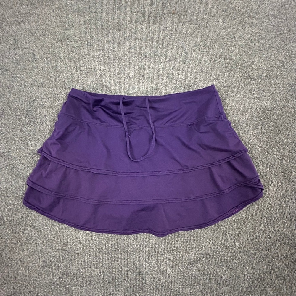Athleta Skort Womens Size S Purple Tiered Athletic Tennis Golf Skirt Pocket